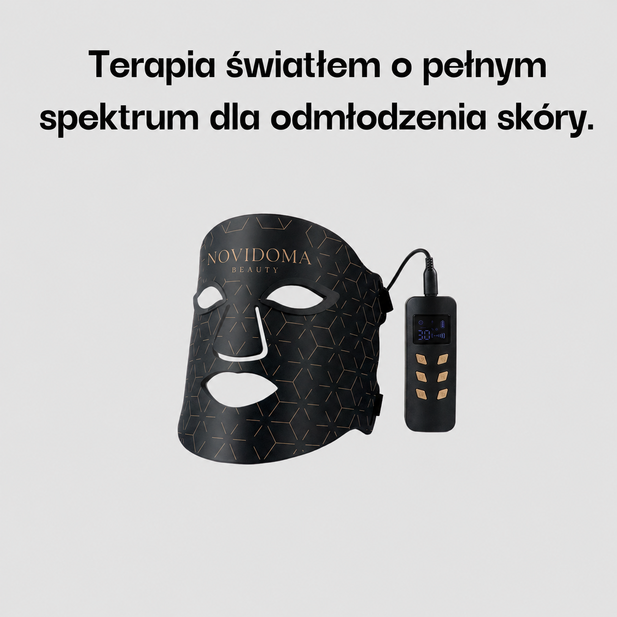 NOVIDOMA® Maska LED 7 kolorów | Domowa terapia światłem w przystępnej cenie