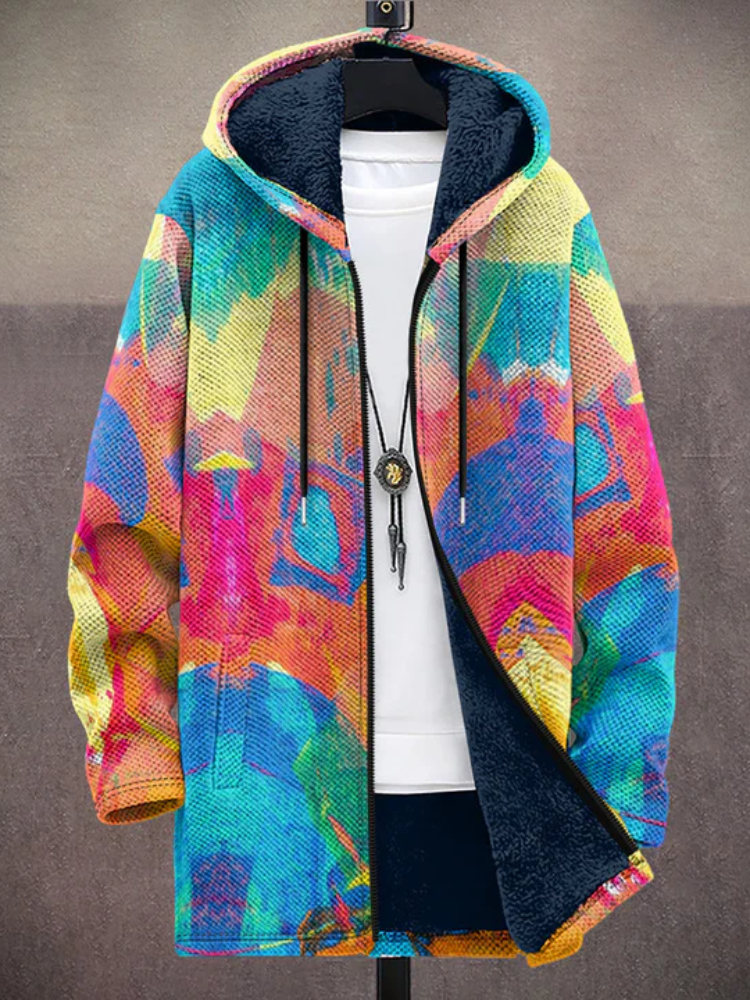 Weronika - Luksusowa, artystycznie inspirowana bluza z kapturem na zamek