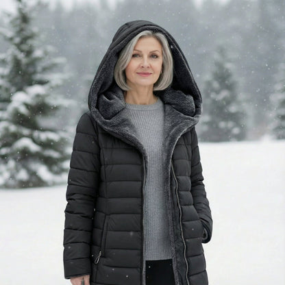 Elżbieta - Elegancki płaszcz damski z dopracowanym wykończeniem